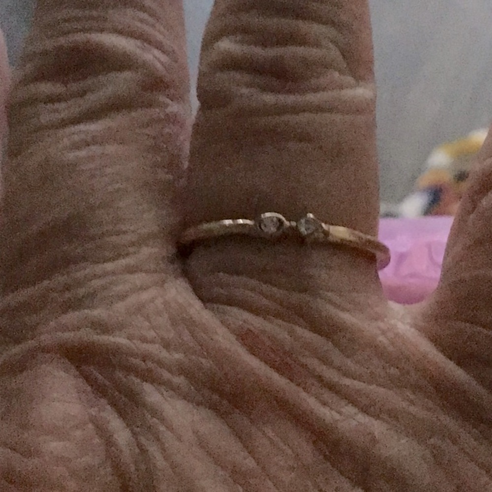 New, sz 6, dainty, gold tone, clear stones. Any 5 rings for $5  your choice